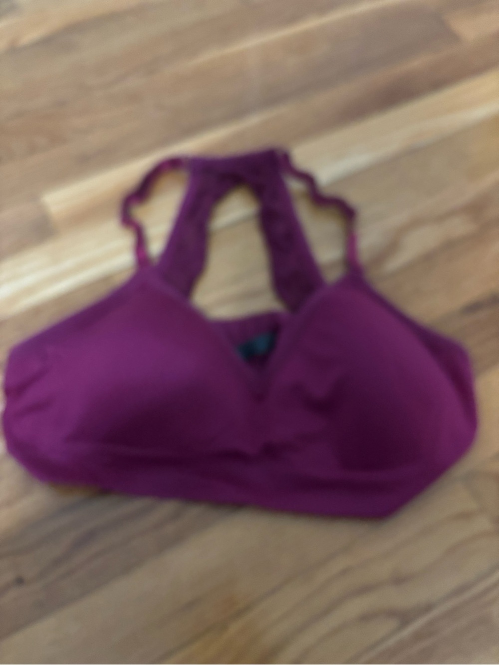 torrid Lace Racerback Sports Bra in Plum
